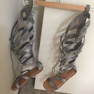 Torrid Snakeskin Gladiator Sandals 9.5W